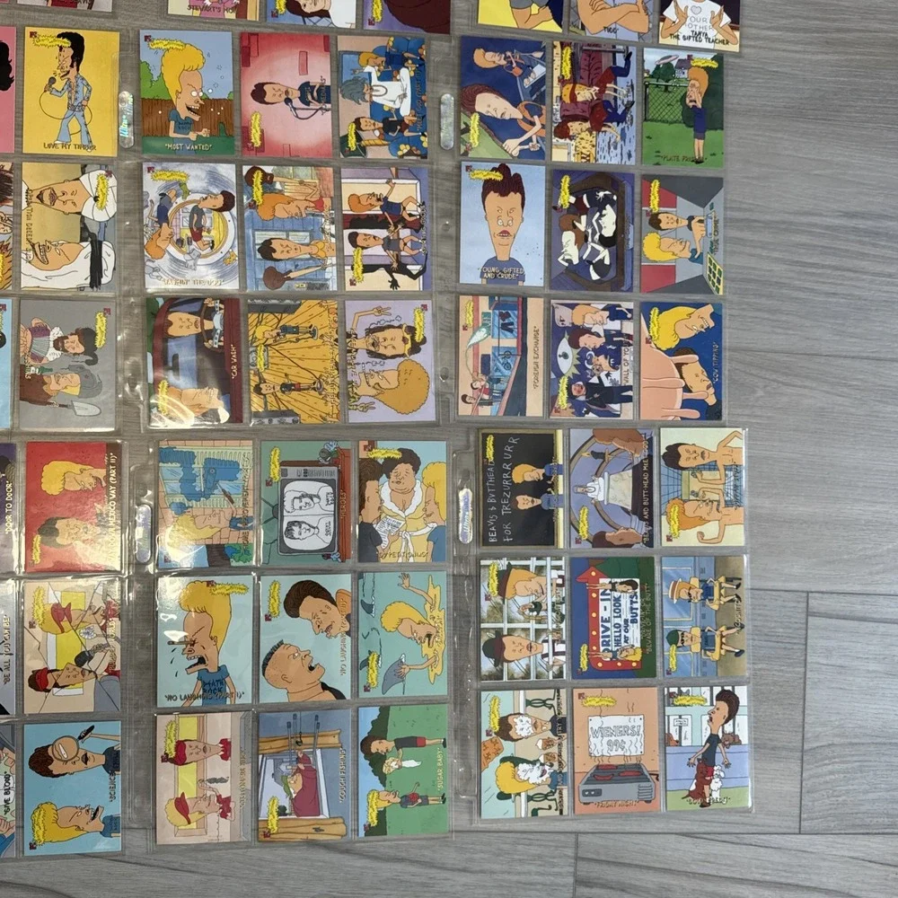 1994 Fleer‎ Ultra Beavis And Butthead Card Lot Of 149 In Plastic Sleeves